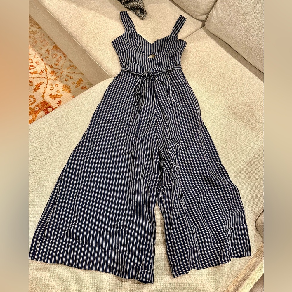 Anthropologie petite wide leg jumpsuit